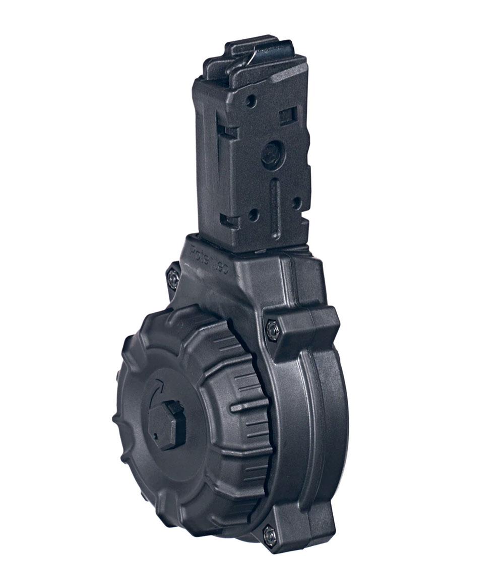 Promag Handgun Drum Magazine Fits Six Sauer MPX 9mm Black Pol...