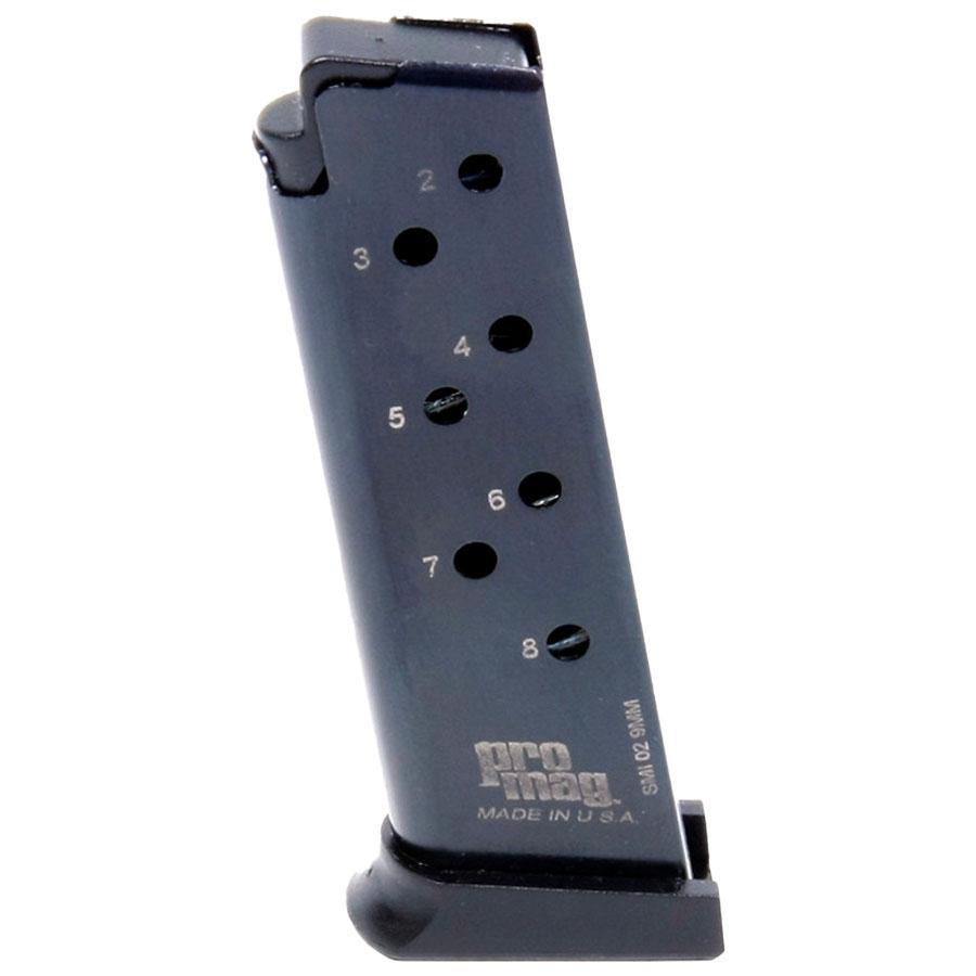 ProMag S&W 908/3913/3914/3953 Magazine 9mm Blued Steel 8/rd - ProMag