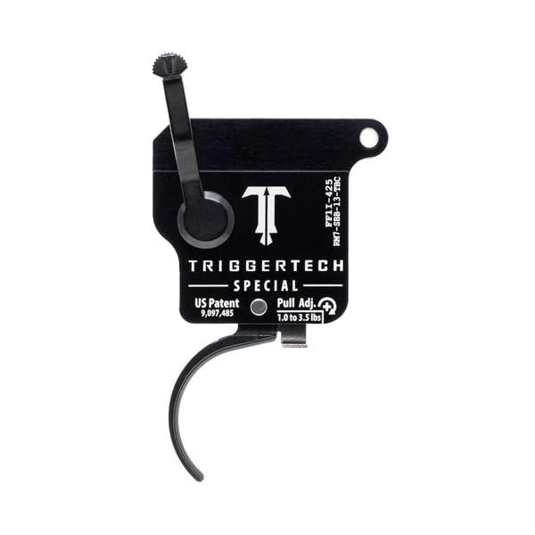 Triggertech Rem Model 7 Special Single Stage Trigger 1.0-3.5 lbs Curved Black - TriggerTech