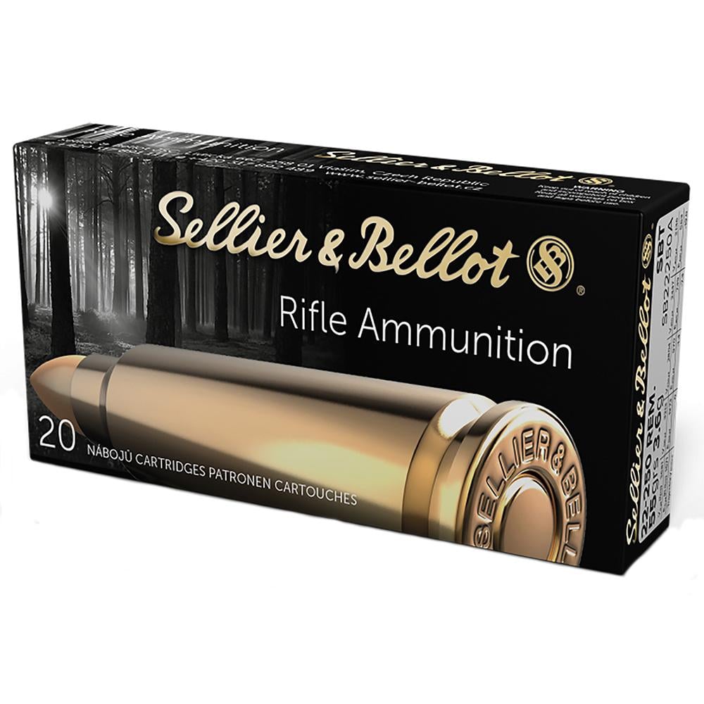 Sellier & Bellot Sierra Game King Rifle Ammunition .22-250 Rem 55gr PSP 3681 fps 20/ct - Sellier & Bellot