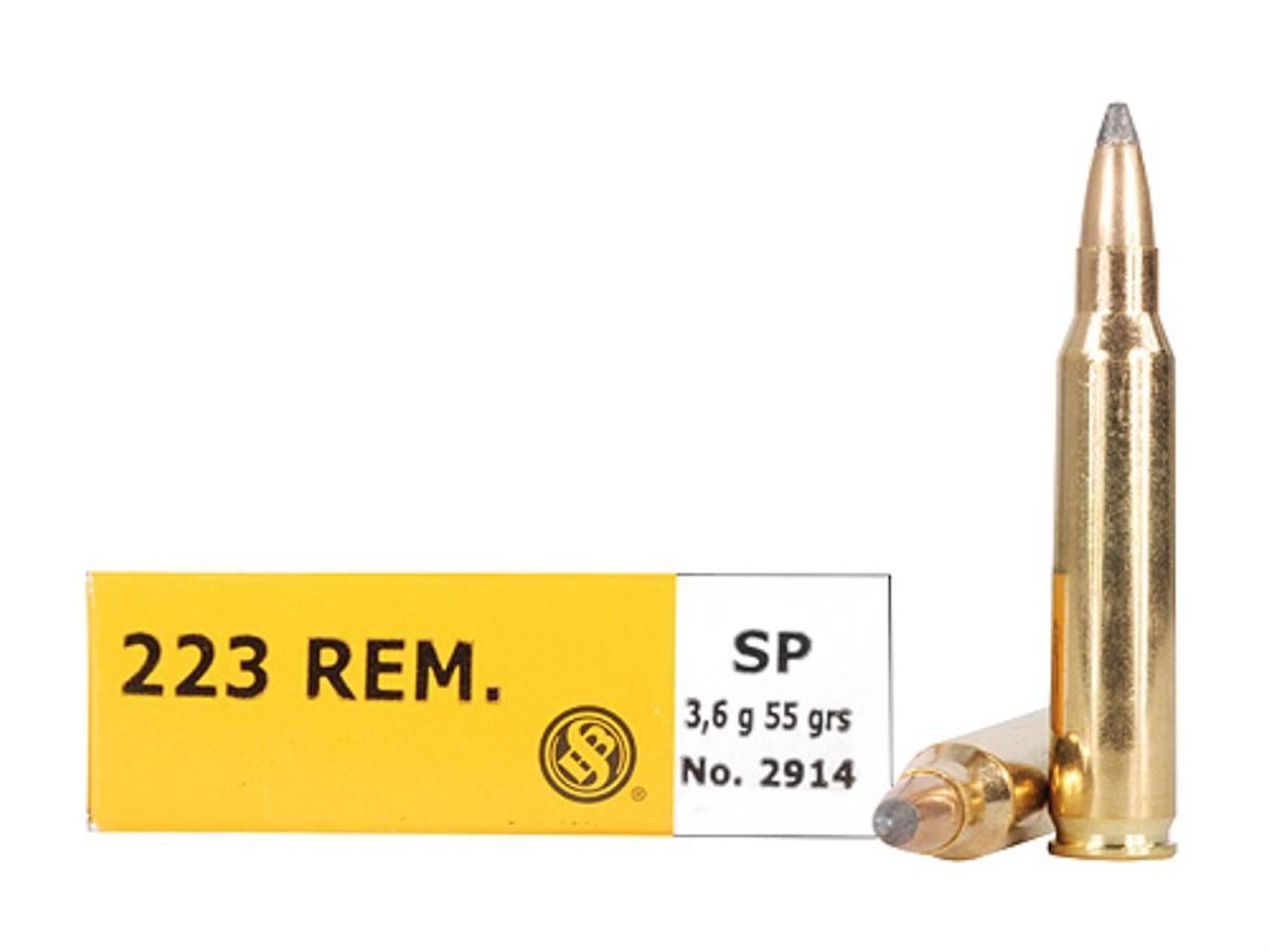 Sellier & Bellot Rifle Ammunition .223 Rem 55 gr SP 1006 fps - 20/box - Sellier & Bellot