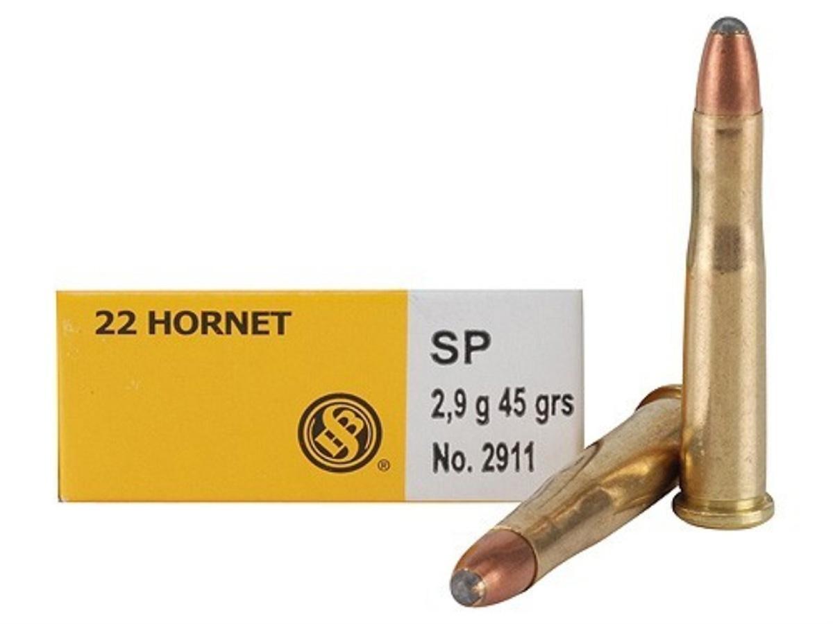 Sellier & Bellot Rifle Ammunition .22 Hornet 45 gr SP 715 fps - 20/box - Sellier & Bellot