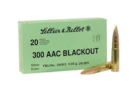 Sellier-Bellot Subsonic Rifle Ammunition .300  Blackout 200 gr FMJ 1060 fps 20/ct - Sellier & Bellot