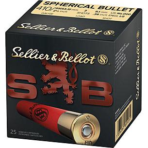 Sellier & Bellot Shotshells .410 ga 2-1/2" 3 plts #000 1247 fps 25/ct - Sellier & Bellot