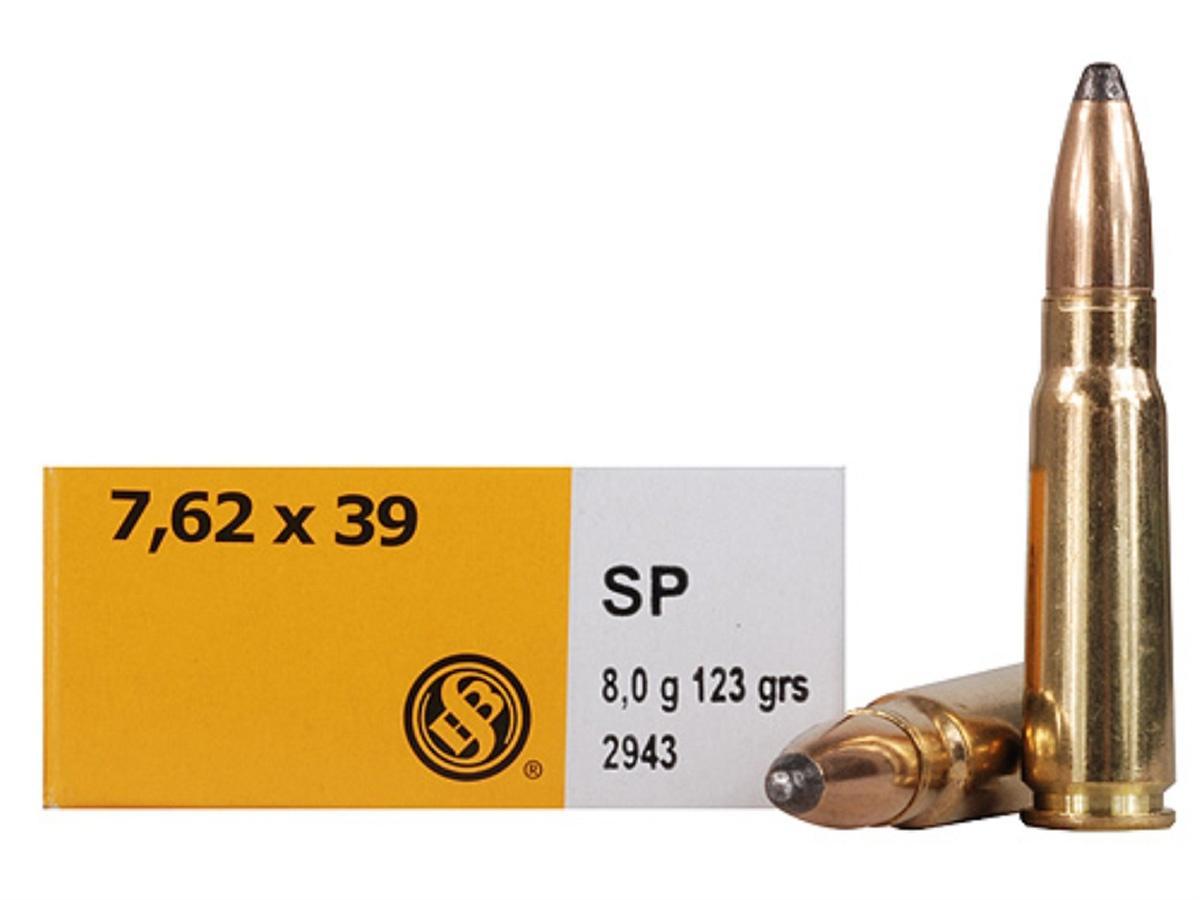 Sellier & Bellot Rifle Ammunition 7.62x39mm 123 gr SP 2435 fps - 20/box - Sellier & Bellot