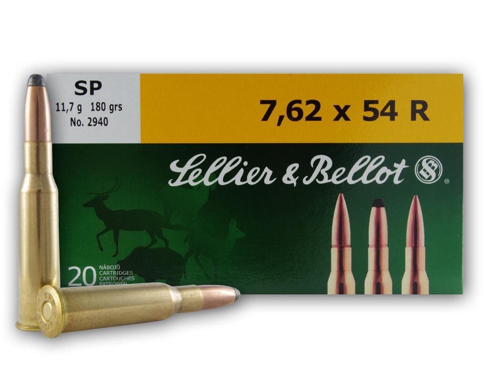 Sellier & Bellot Rifle Ammunition 7.62x54R 180 gr SP 2625 fps - 20/box - Sellier & Bellot